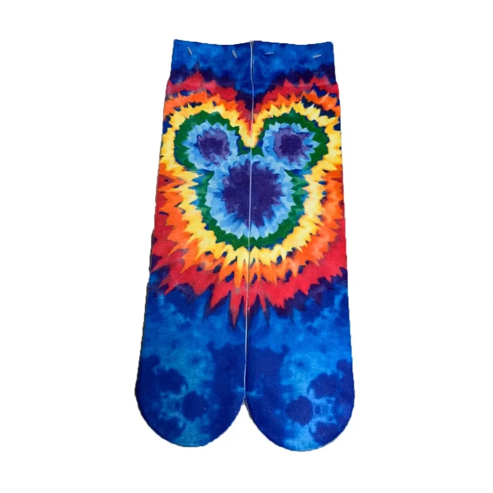 Disney Parks Disneyland Mickey Mouse Tie Dye Socks Rainbow